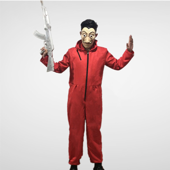 ชุดทรชนคนปล้นโลก ซัลวาดอร์ ดาลี ซิปดำ ทรชนปล้นโลก จาก Money Heist "La Casa De Papel"