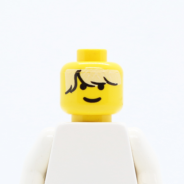Male White Bangs Messy Hair Pattern - Blocked Open Stud