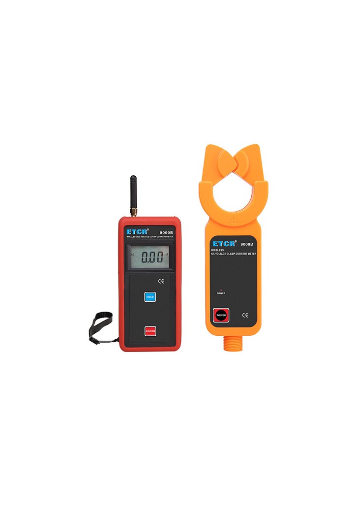 ETCR9000B (1600A) แคลมป์วัดกระไฟฟ้าแรงดันไฟสูง 60 kV แบบแยกหน้าจอแสดงค่าผ่านการสื่อสารแบบไร้สาย (Wireless H/L Voltage Clamp Current Meter) พร้อมไม้ฉนวนแบบ Sliding rod ความยาว 9 เมตร ระยะเก็บ 1.8 เมตร