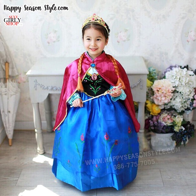ชุดแฟนซีเด็ก ชุดเจ้าหญิง อันนา จากเรื่อง Frozen