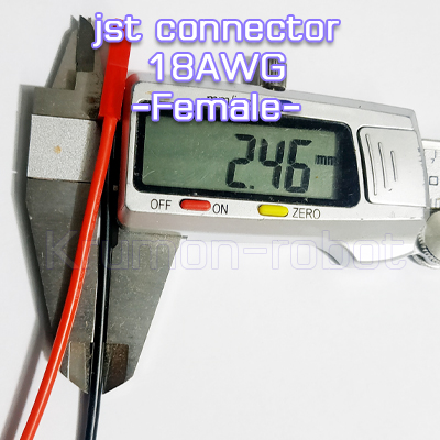 Connector JST Plug Female 18AWG Silicon