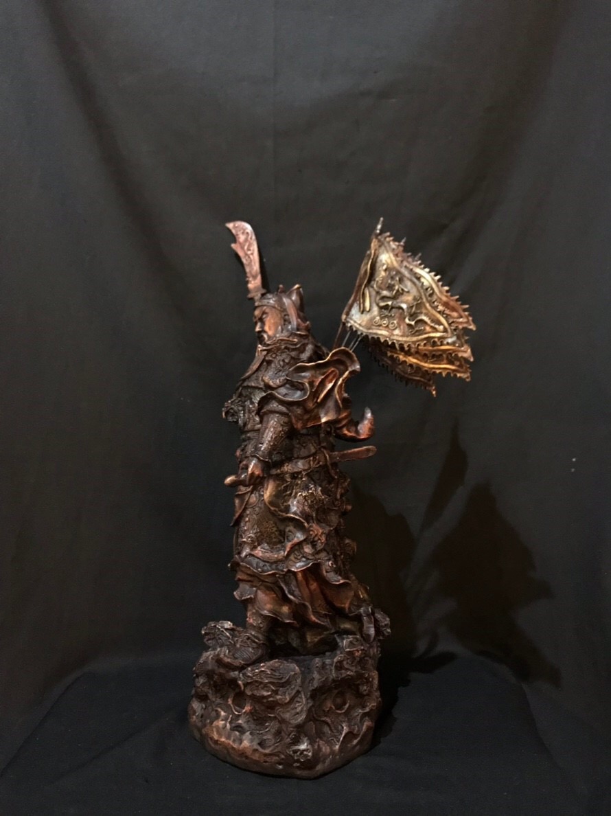 เทพเจ้ากวนอู ปาง 5 ธงยกทัพ (สูง 55 cm)