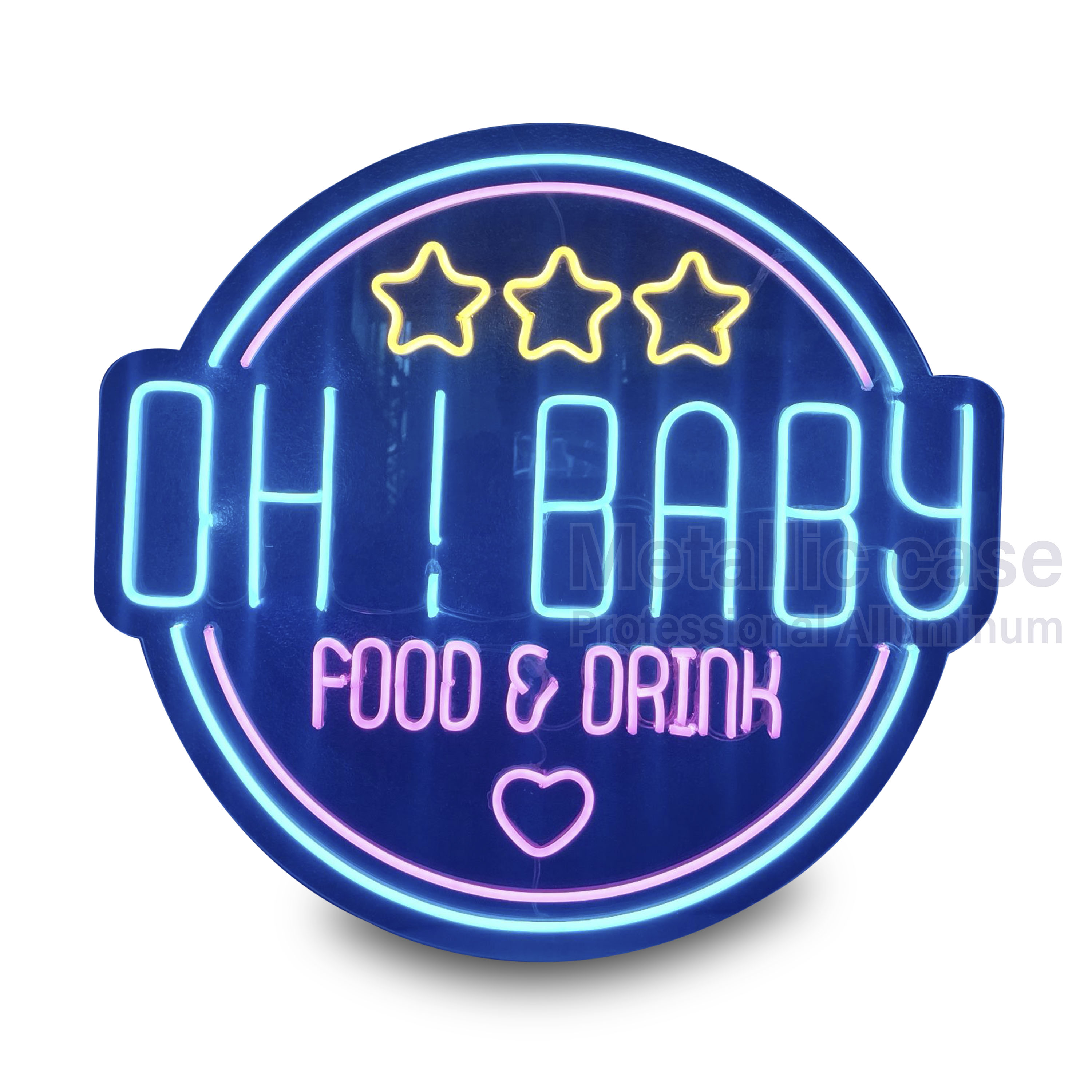metalliccase2-1115-AAA-6705 / ป้ายไฟ OH ! BABY FOOD&DRINK
