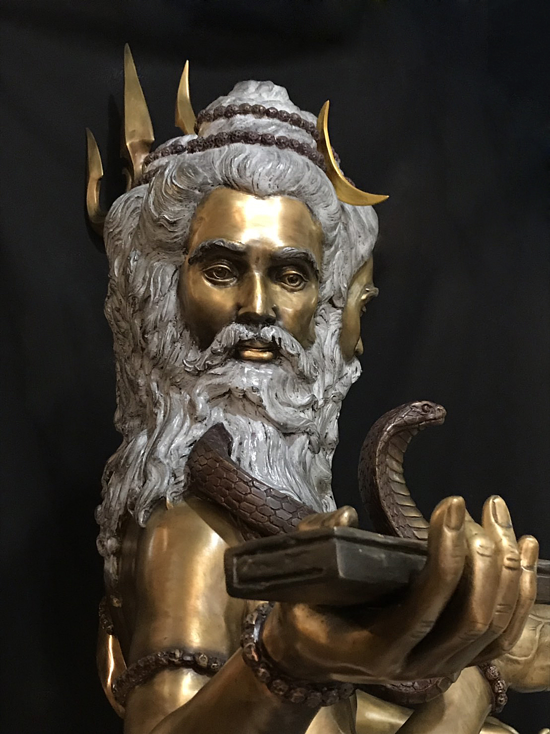 พระศิวะมหาเทพ ปาง 3 เศียรนั่งเสือ (สูง 169 cm.)