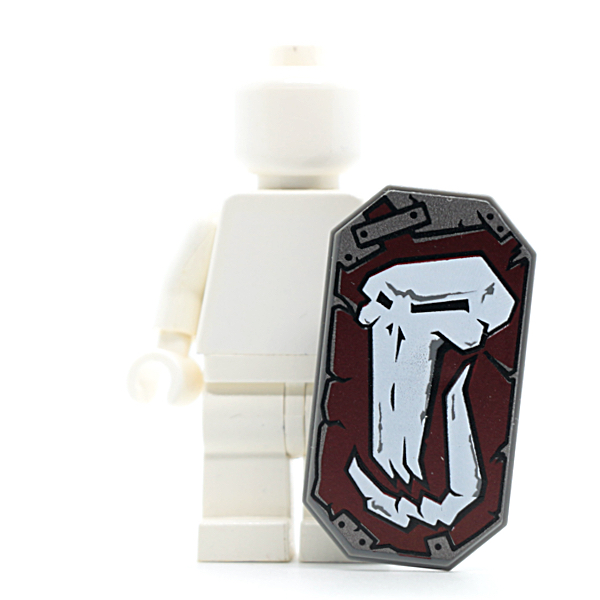 Rectangular without Stud, Troll Skull Pattern