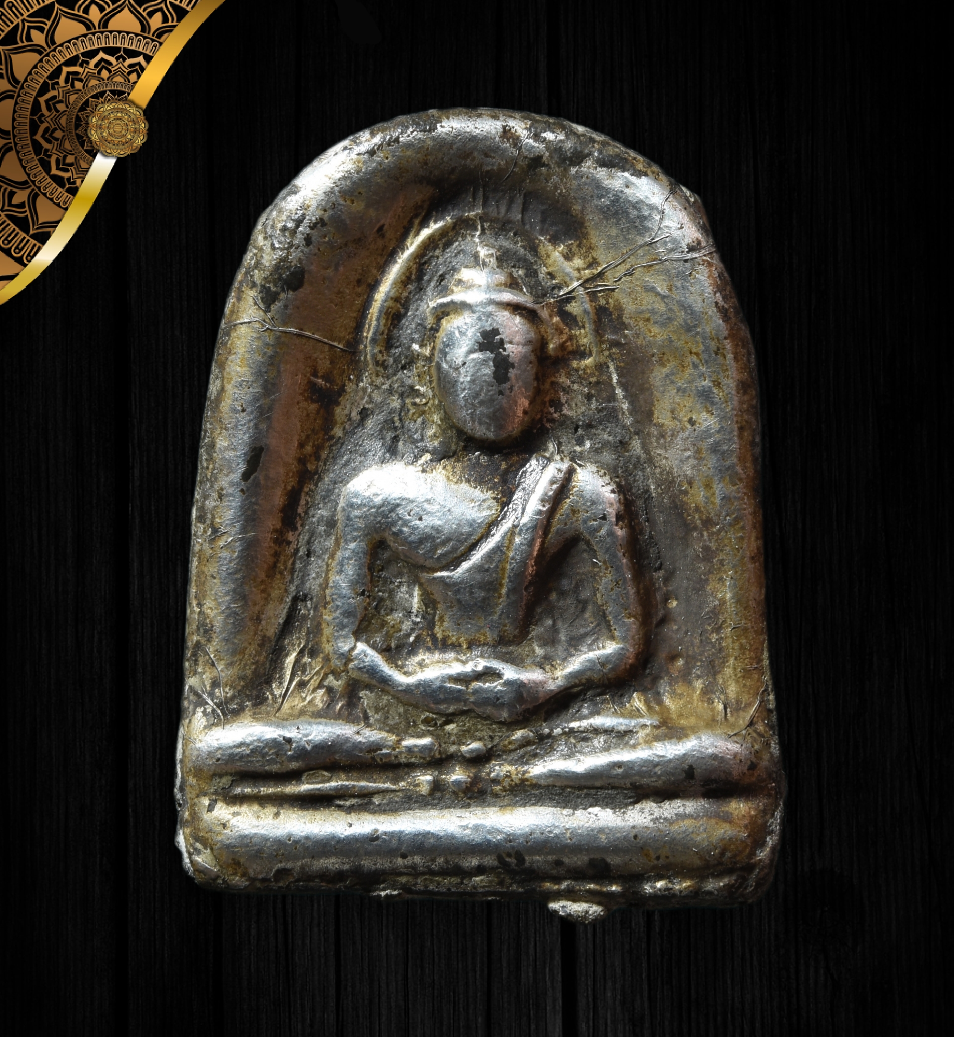 พระซุ้มกอ ไม่มีลายกนก หน้ากากเงิน