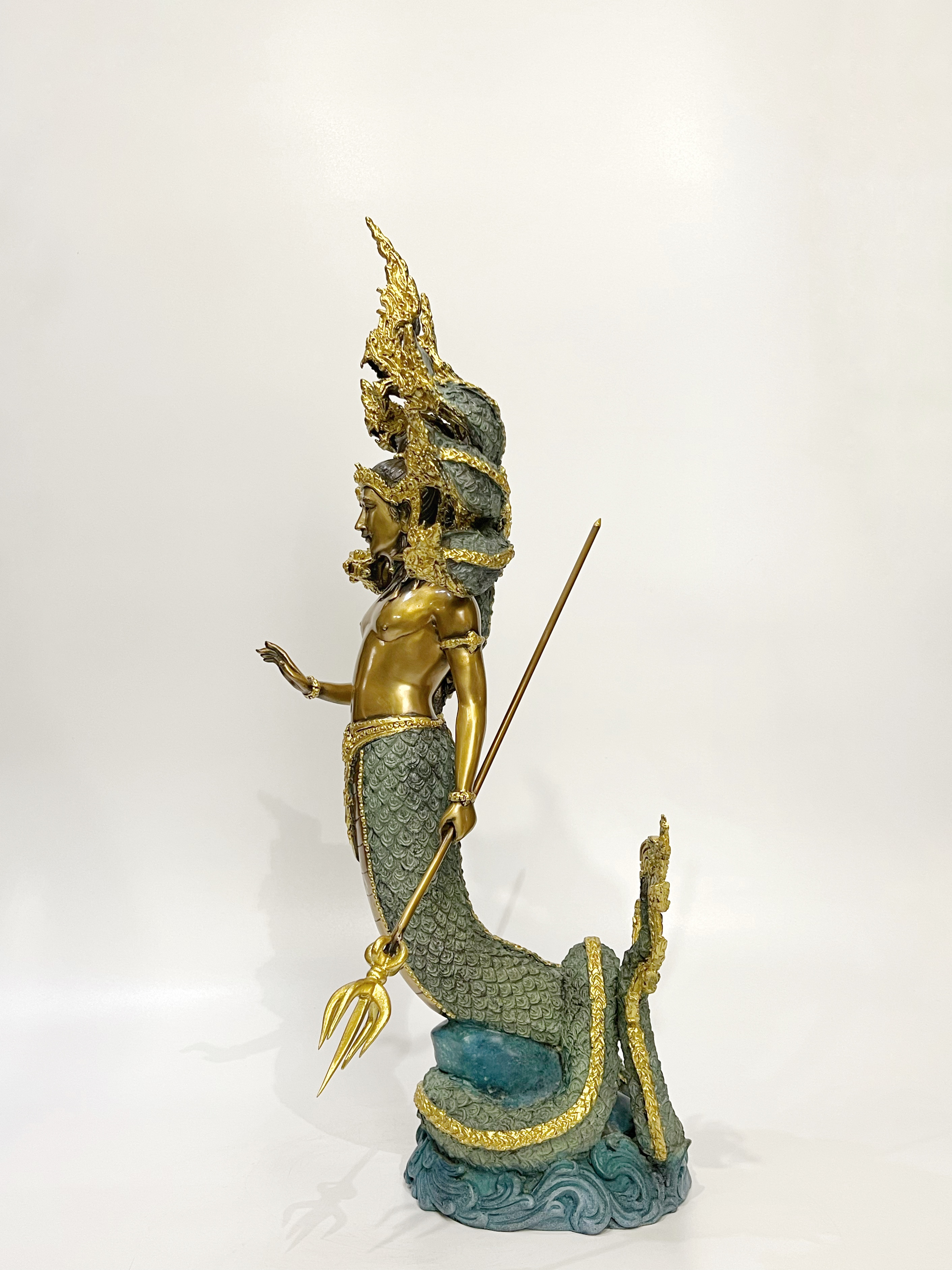 ปู่นาคราช ทรงตรีศูล หน้าตัก 9 นิ้ว (ปรก 7 เศียร)