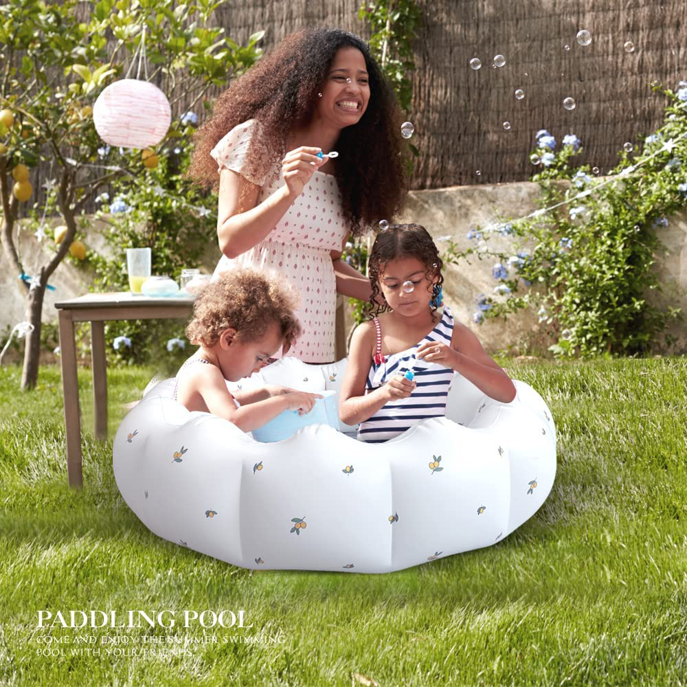แพเป่าลมเด็กทรงกลมตกแต่งลายผลไม้ Inflatable Baby Paddling Pool