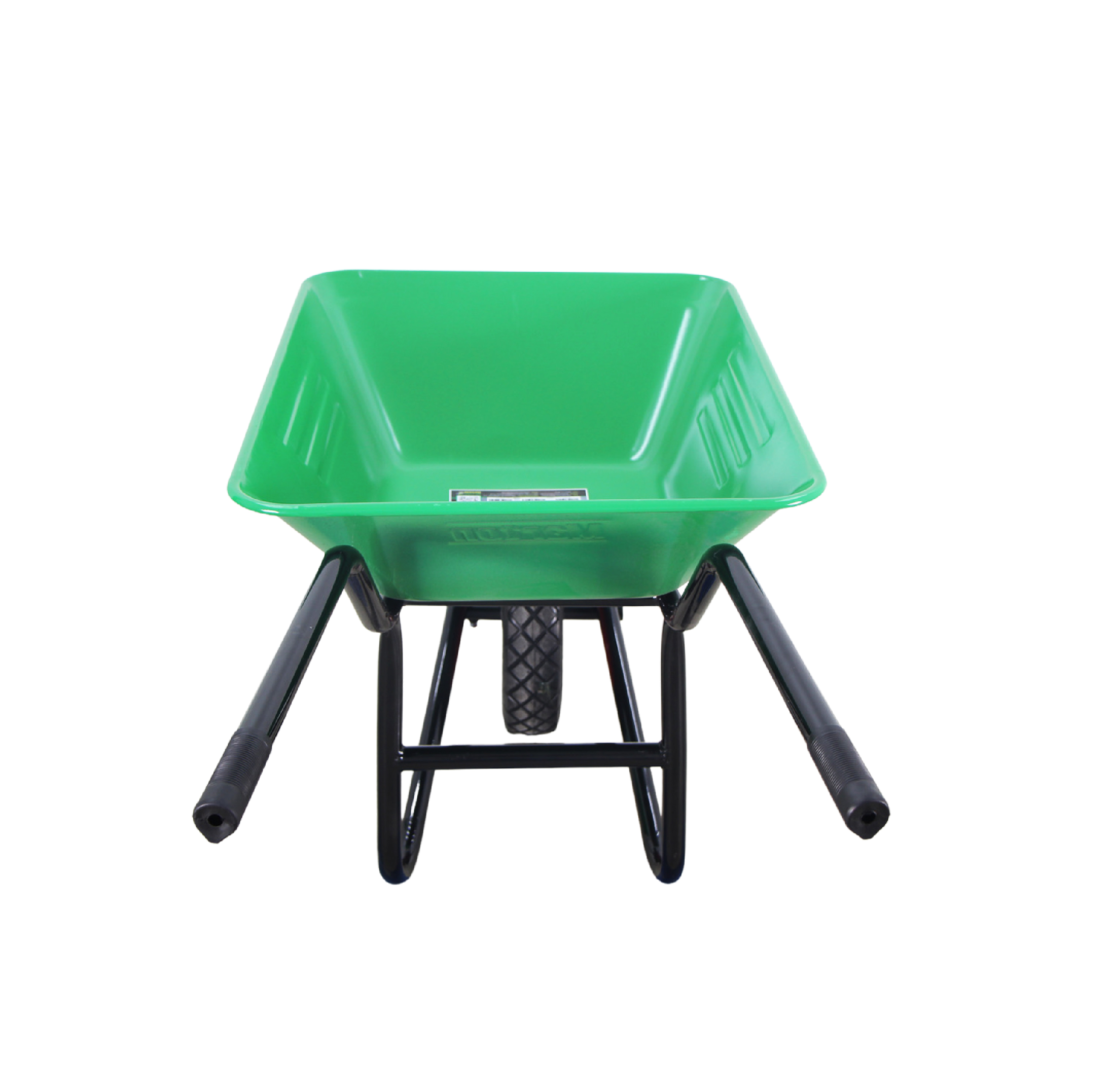 Marton รถเข็นปูนจัมโบ้โครงเชื่อมกระบะเสียบล้อเดี่ยวยางพียู (สีเขียว)