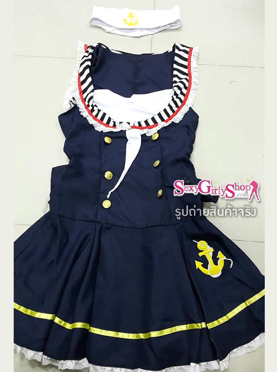 ชุดกะลาสี กะลาสีหญิง เดรสกะลาสี เดรสทหารเรือ ทหารเรือหญิง