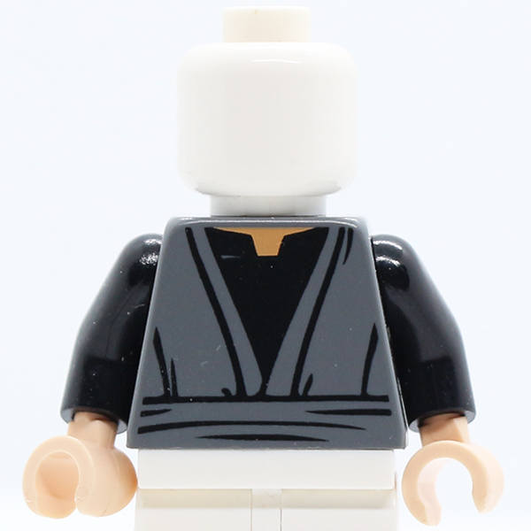 SW Jedi Robe, Waist Sash and Black Open-Neck Shirt Pattern / Black Arms / Light Nougat Hands