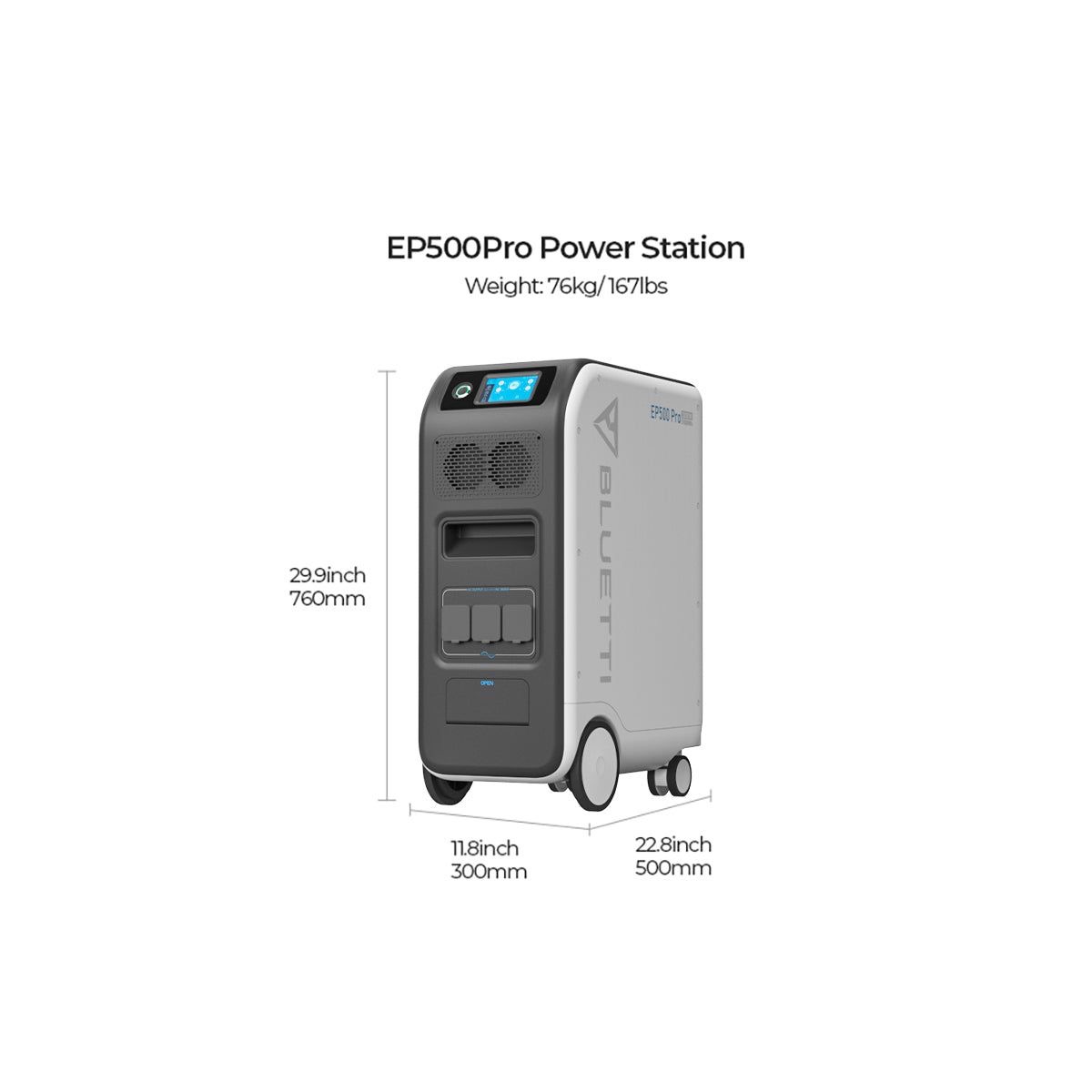 BLUETTI EP500Pro Solar Power Station | 3000W 5120Wh แบตเตอรี่สำรองอเนกประสงค์