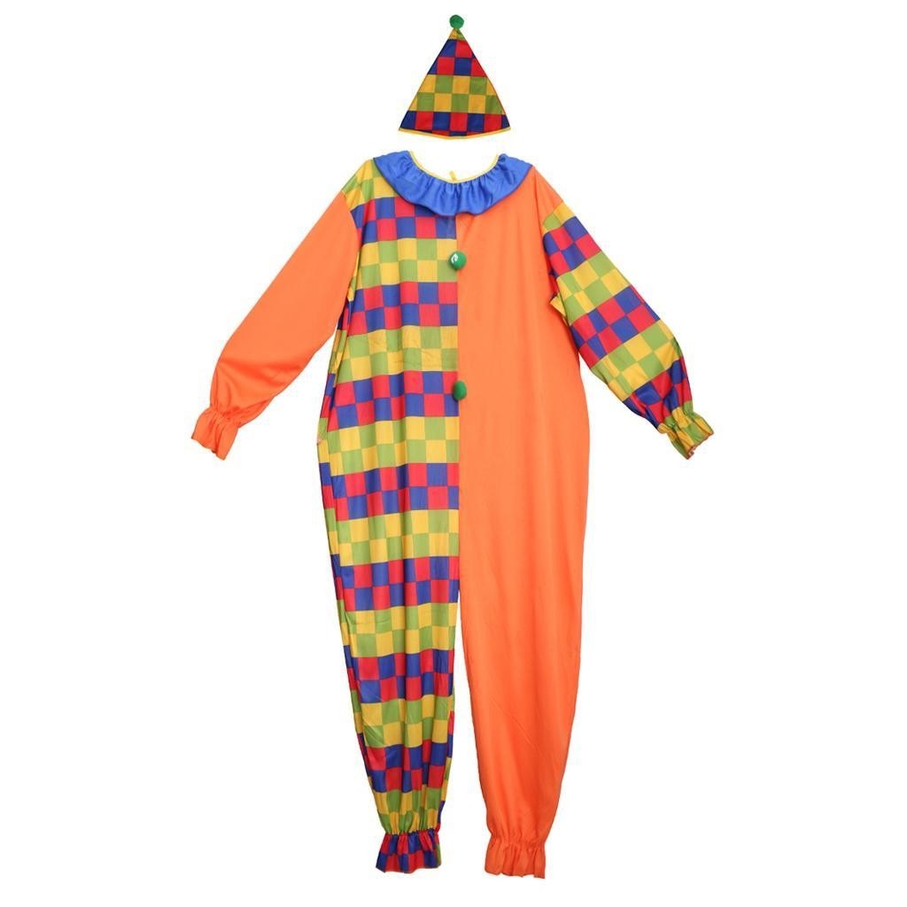 ชุดตัวตลก 🤡 โบโซ่ เสื้อส้มแต่งลายสก็อต 🏍️💨ส่งไวจาก กทม.