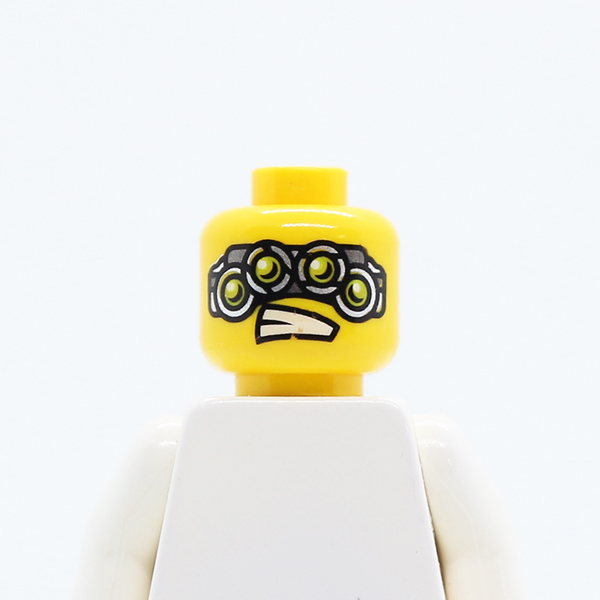 Alien with Four Mechanical Eyes, Teeth Pattern - Blocked Open Stud