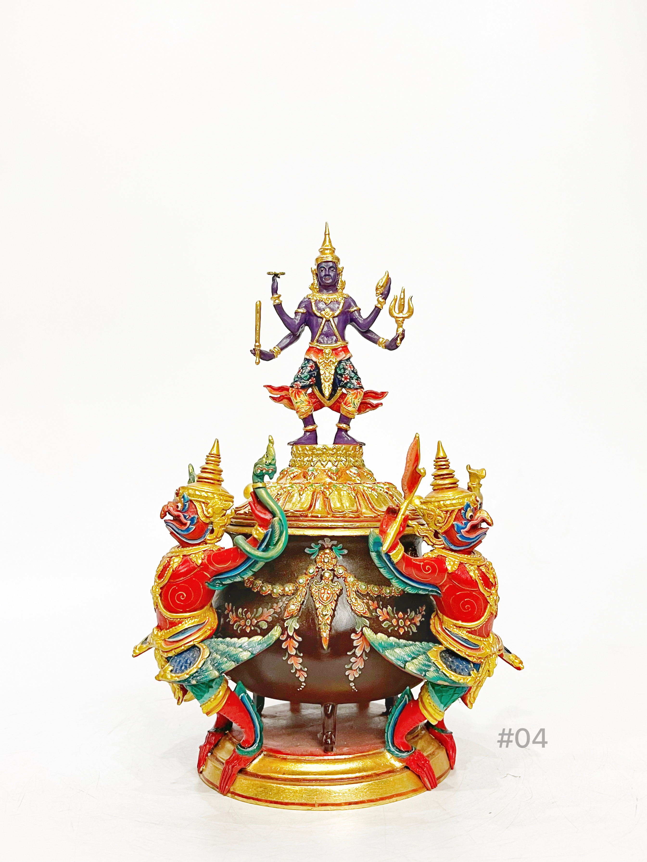 บาตรน้ำมนต์ พระนารายณ์ทรงครุฑ สูง 12 นิ้ว (#04)