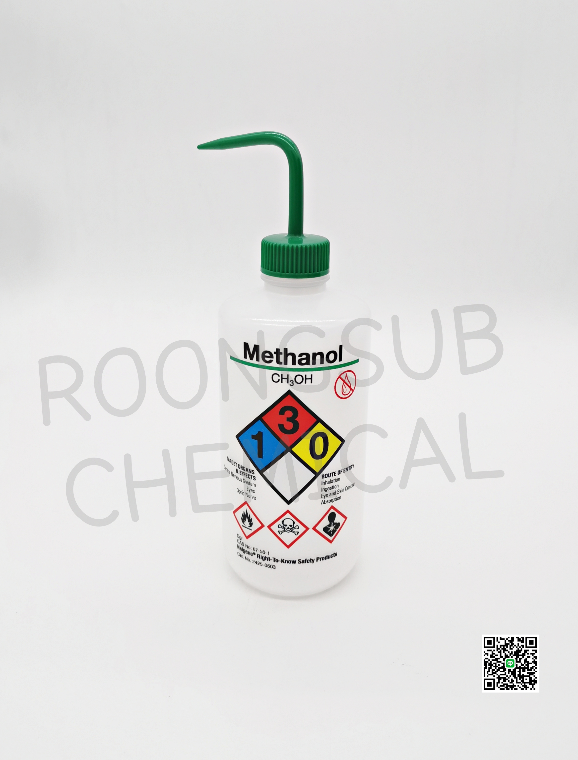 WASH BOTTLE 500ML. METHANOL LDPE