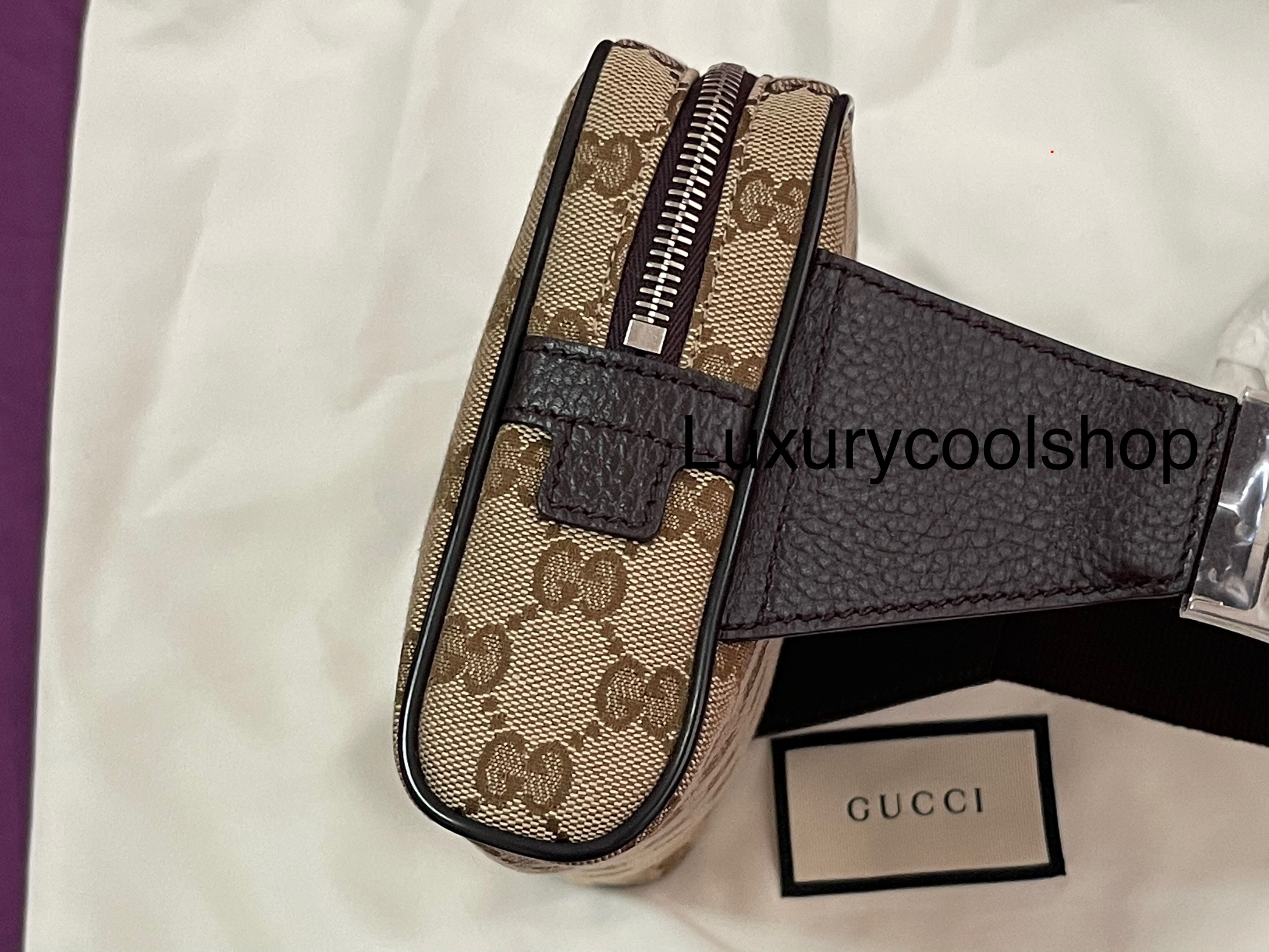 ❌ขายแล้ว❌GUCCI BELT BAG 22 BROWN GG SUPREME MONOGRAM SHW