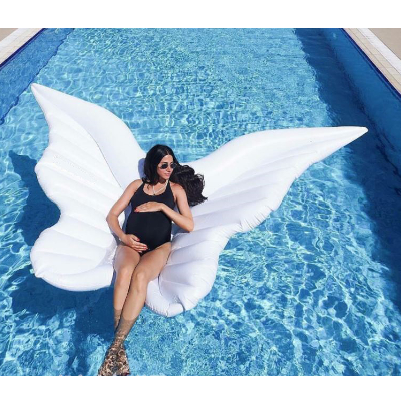 แพยางปีกนางฟ้า สีขาว Inflatable New Angel Wings White Color