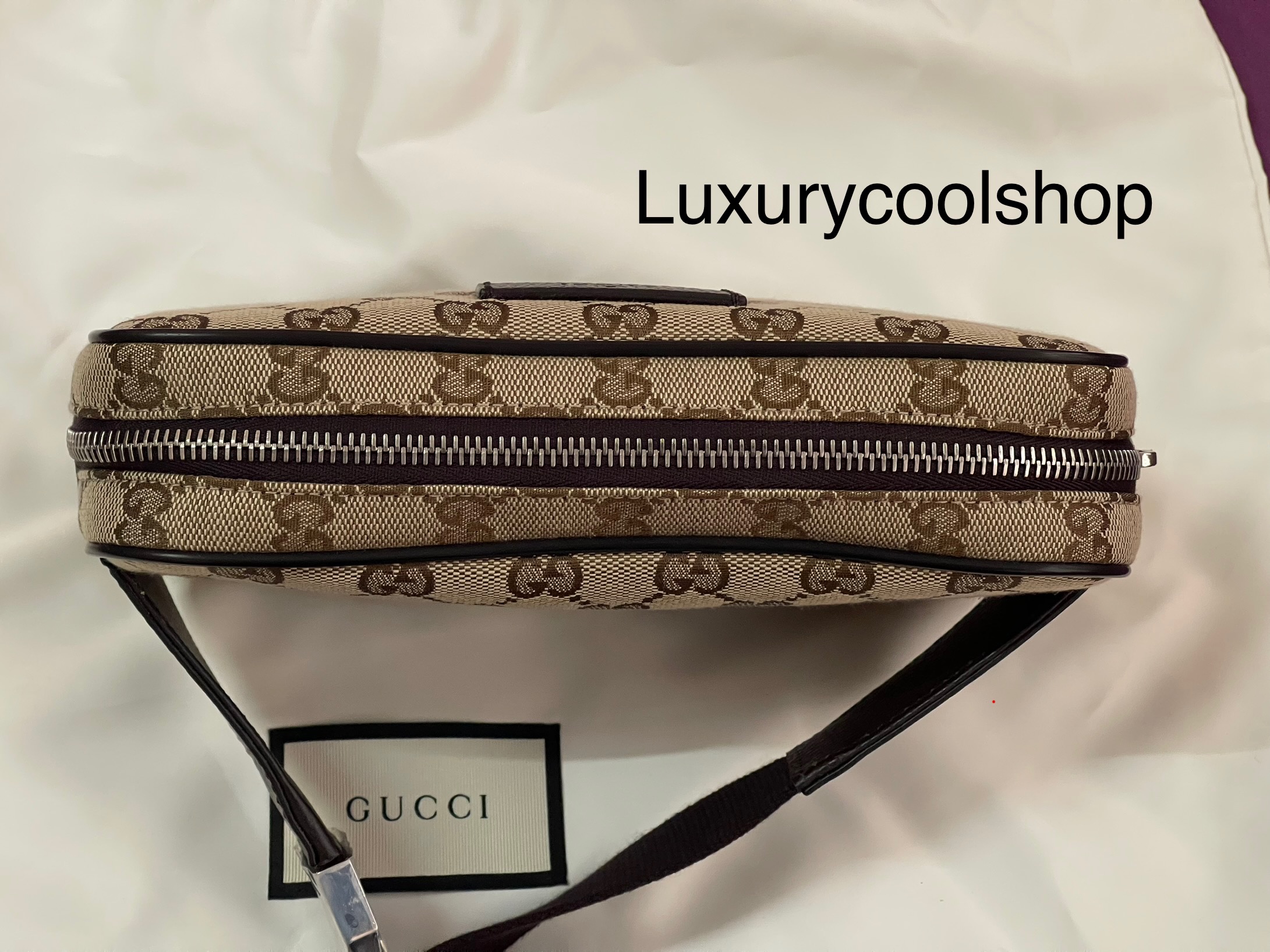❌ขายแล้ว❌GUCCI BELT BAG 22 BROWN GG SUPREME MONOGRAM SHW