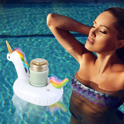 ที่วางแก้วเป่าลม ยูนิคอร์น Inflatable Unicorn Cup Holder