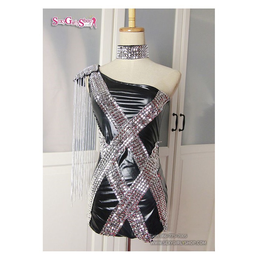 ชุดแดนซ์เซอร์เมทาลิค ชุดนักร้อง แดนเซอร์ แต่งโซ่