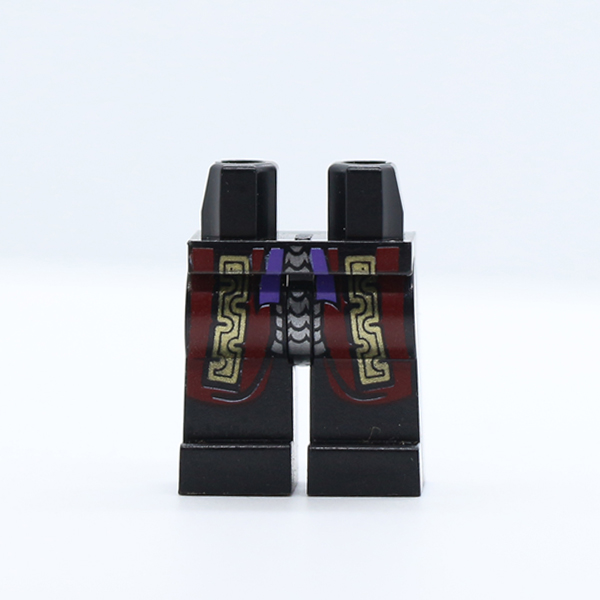 Hips and Legs with Dark Red and Gold Robe with Silver Trim and Purple Sash Pattern