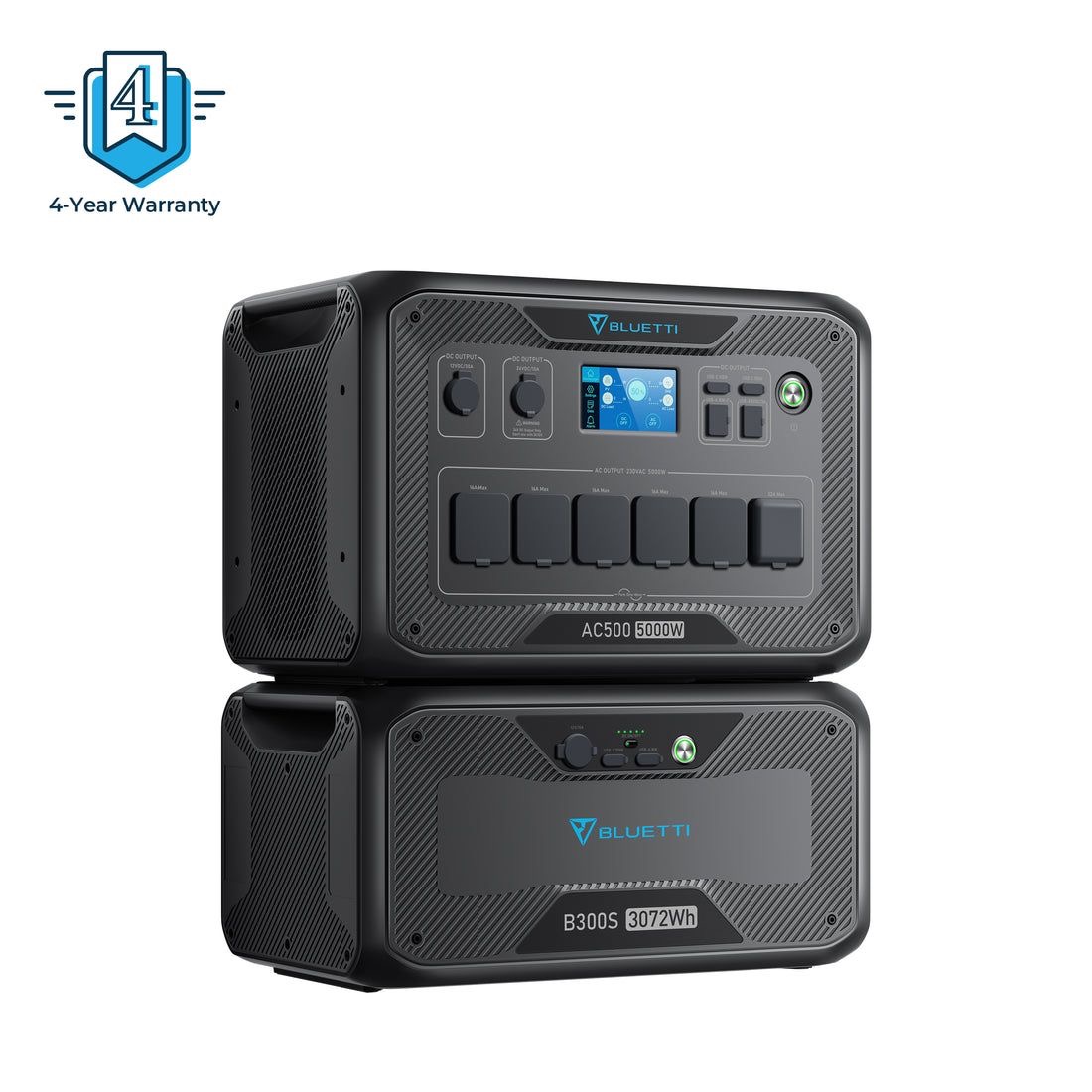 BLUETTI AC500 + B300S Home Battery Backup | 5,000W / 3,072Wh~18,432Wh แบตเตอรี่สำรองอเนกประสงค์