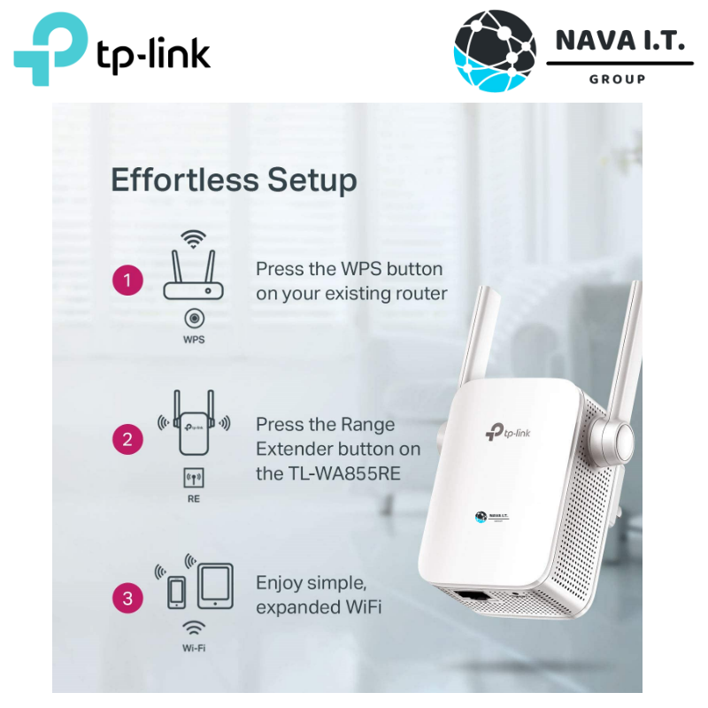 TP-LINK TL-WA855RE อุปกรณ์ขยายสัญญาณ WI-FI 300MBPS WI-FI RANGE EXTENDER ...