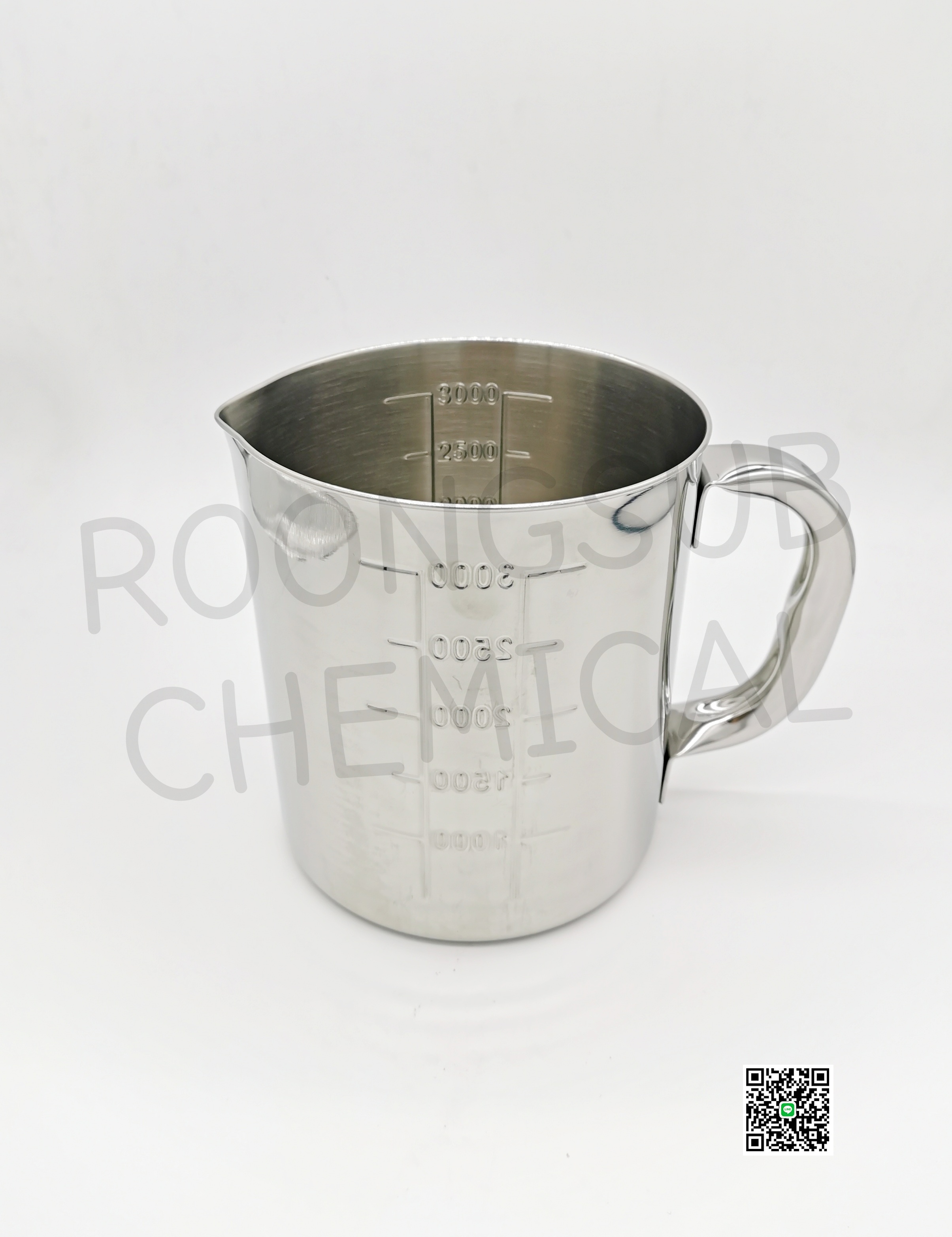 BEAKER 3000ML. STAINLESS WITH HANDLE