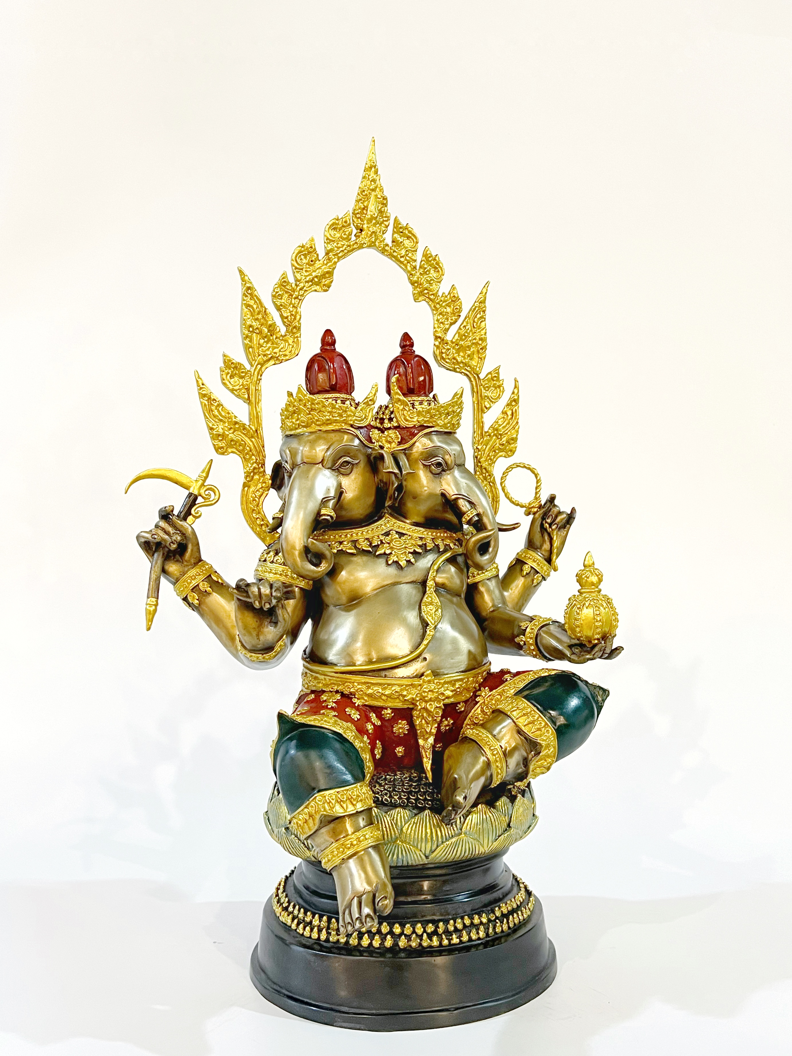 พระพิฆเนศ ปางทวิมุข หน้าตัก 9 นิ้ว