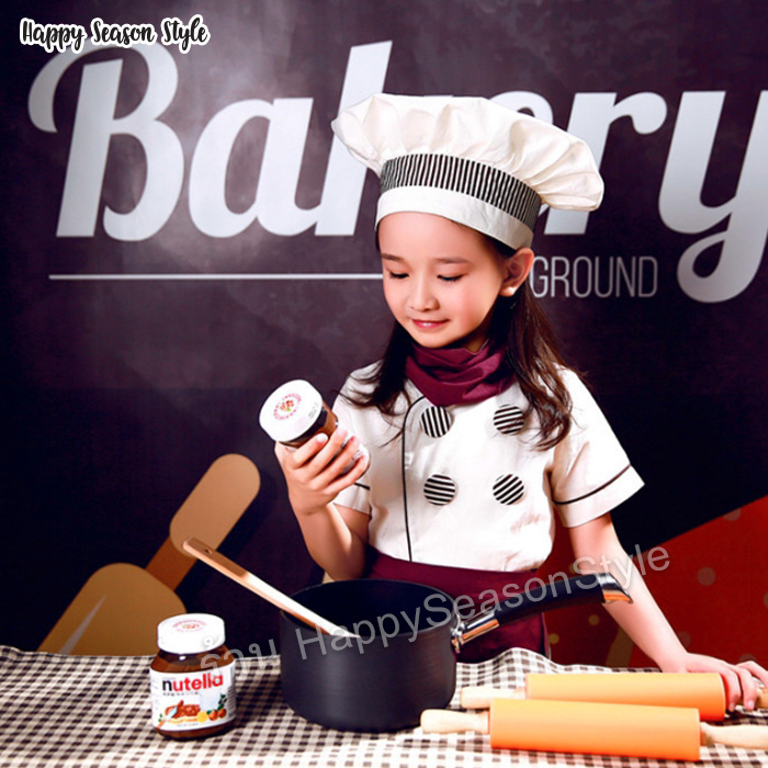 ชุดแฟนซีเด็ก ชุดเชฟ กุ๊กเด็ก พ่อครัวเด็ก ชุดเชฟเด็ก Chef ใส่ได้ทั้งเด็กผู้หญิง ผู้ชาย ธีมอาชีพในฝัน