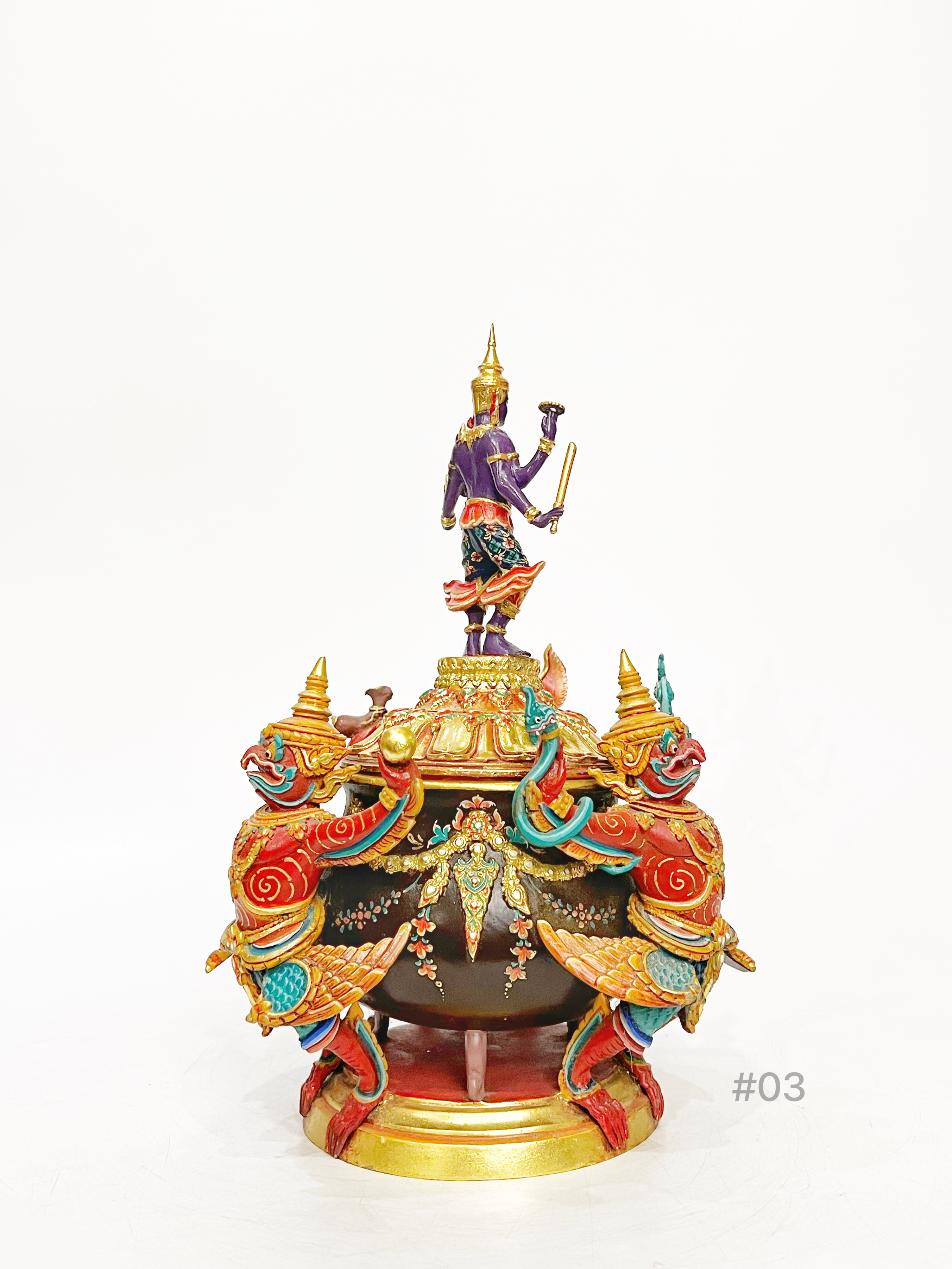 บาตรน้ำมนต์ พระนารายณ์ทรงครุฑ สูง 12 นิ้ว (#03)