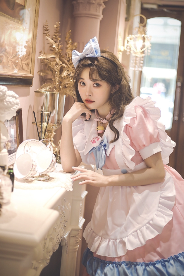 ชุดเมด ชุดเมดญี่ปุ่น คอสเพลย์ สวีทแคท มี 2 สี