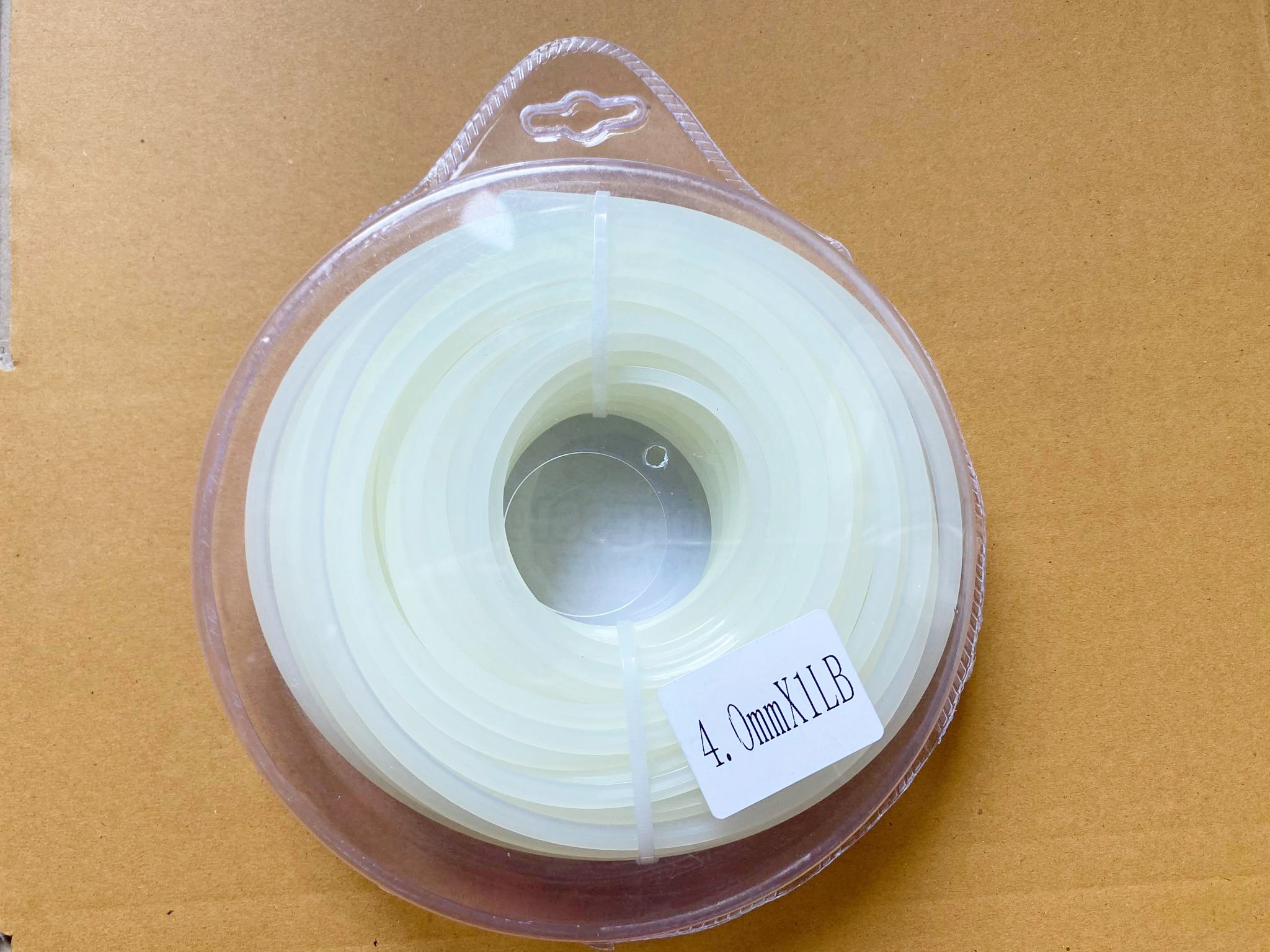 สายเอ็นตัดหญ้าสี่เหลี่ยม ขนาด 4 มิล 1LB สีขาว