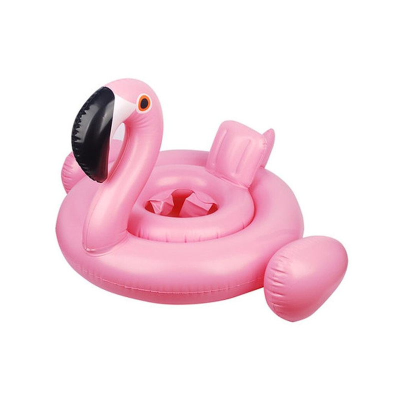 Baby Pink Flamingo Inflatable Poolfloat ห่วงยางนกฟลามิงโก้สำหรับเด็ก (6เดือน-2ขวบ)