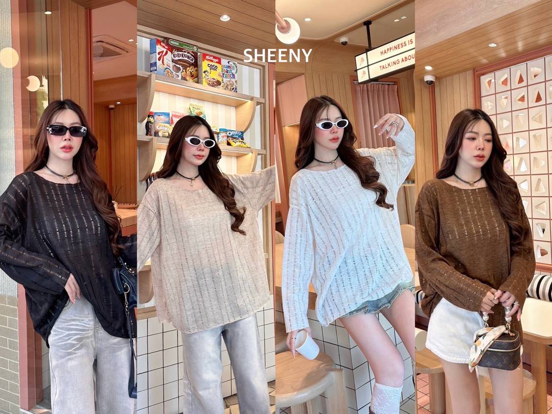 Sheeny 🌸SUMMER LUCA OVERSIZE แขนยาว ลุคนี้คือลุคที่ใช่ ทรงดีทำถึงมาก