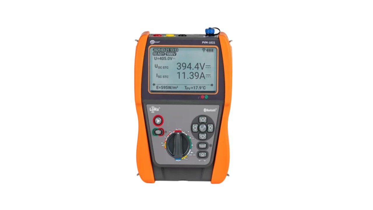 SONEL PVM-1021 เครื่องทดสอบมาตรฐานการติดตั้งทางไฟฟ้าและความปลอดภัยระบบการผลิตไฟฟ้าจากพลังงานแสงอาทตย์ที่ติดตั้งบนหลังคา