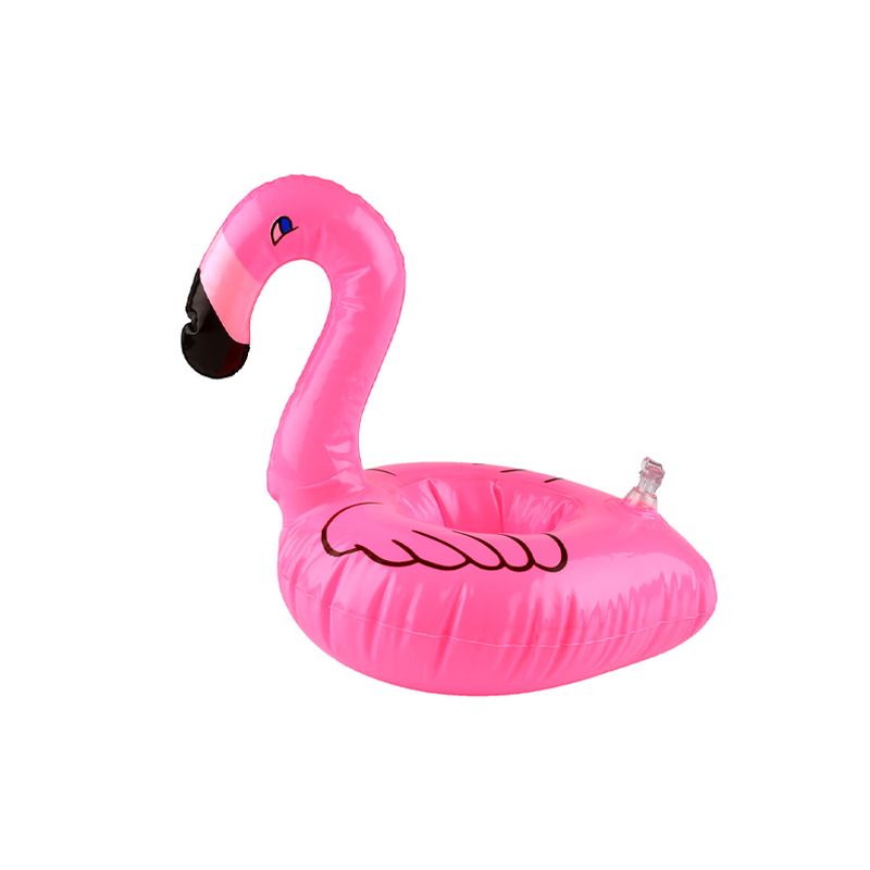 ที่วางแก้วเป่าลม นกฟลามิงโก้ สีชมพู Inflatable Flamingo Pink Cup Holder