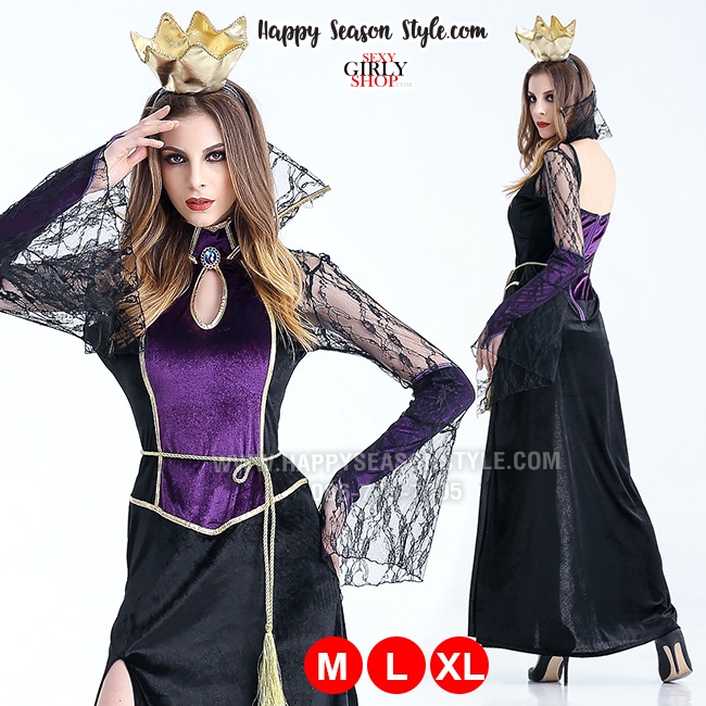 ชุดแม่มด จากสโนว์ไวท์ สีม่วง กำมะหยี่