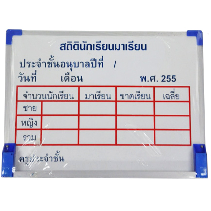 กระดานไวท์บอร์ดสถิติ (ขายเป็นแผ่น)