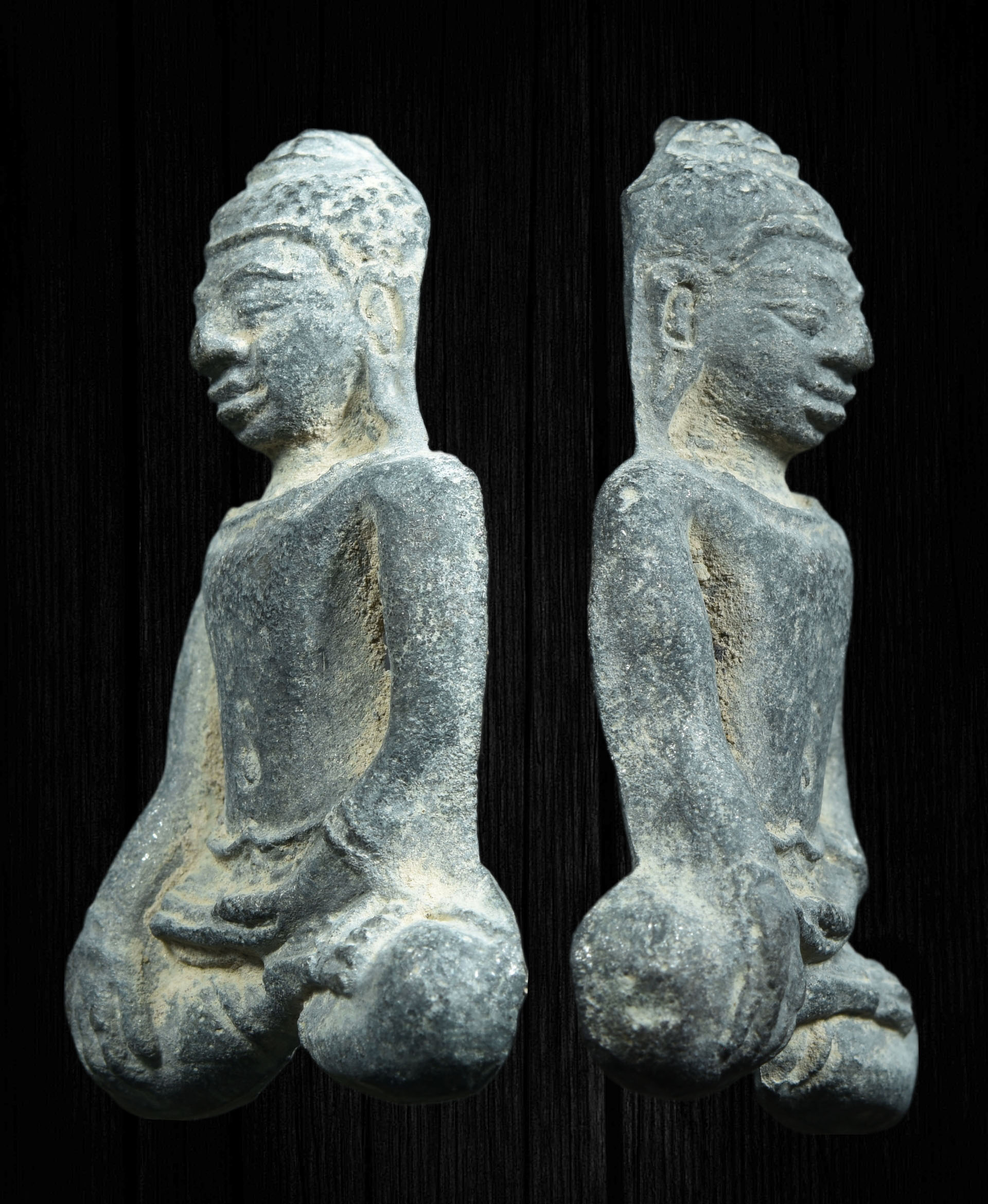 พระศิลปะลพบุรี ปางมารวิชัยเนื้อชินเงิน