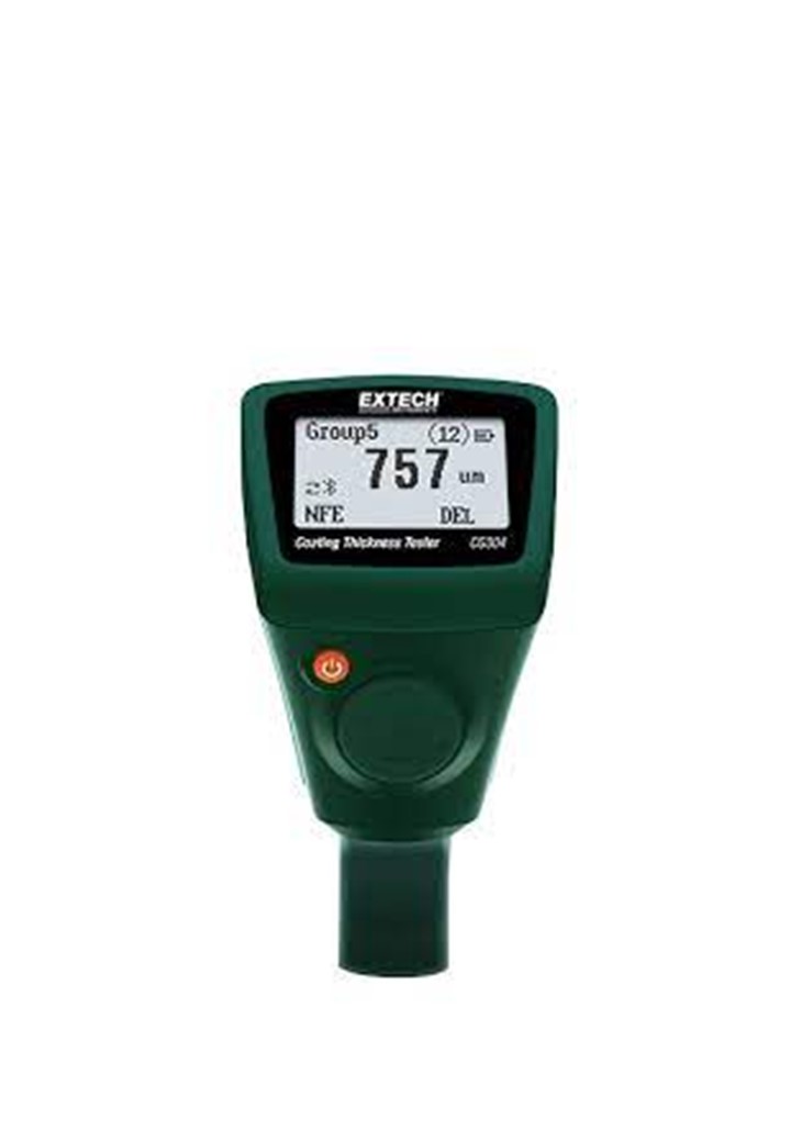EXTECH รุ่น CG304 เครื่องวัดความหนาสีเคลือบผิวโลหะและเคลือบผิวอโลหะ Extech CG304: Coating Thickness Tester with Bluetooth® Measures the thickness of ferrous and non-ferrous substrates