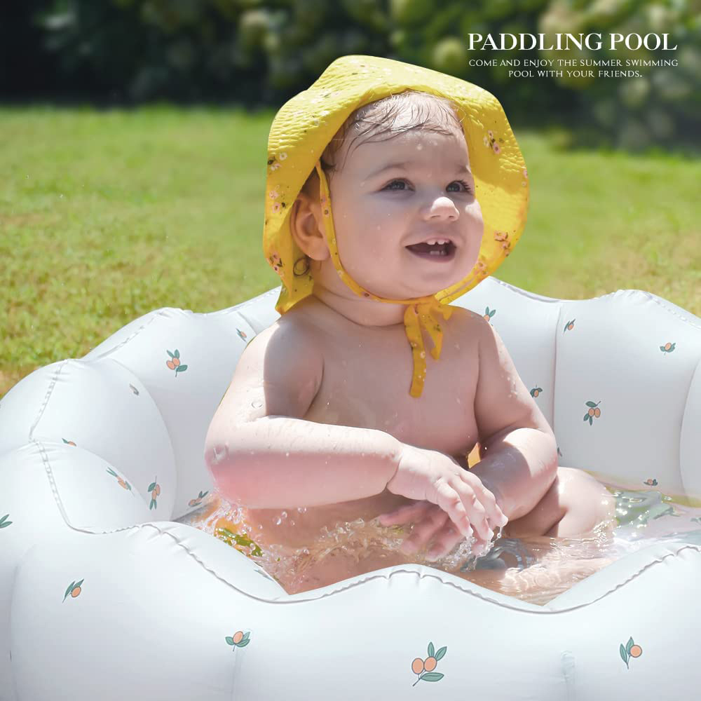แพเป่าลมเด็กทรงกลมตกแต่งลายผลไม้ Inflatable Baby Paddling Pool