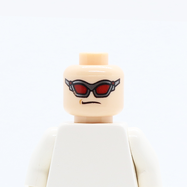Dual Sided Dark Red Goggles / Brown Eyebrows, Determined Pattern (Hawkeye)