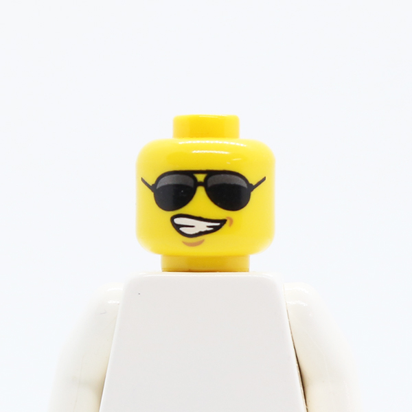 CS12 Glasses with Black Sunglasses Large and Lopsided Smile Wide with Teeth Pattern - Hollow Stud