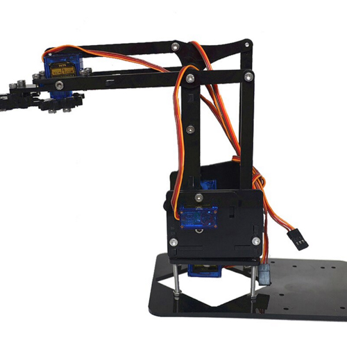 4 DOF Unassembly อะคริลิคเชิงกลแขนหุ่นยนต์ การเรียนรู้ DIY ชุดหุ่นยนต์