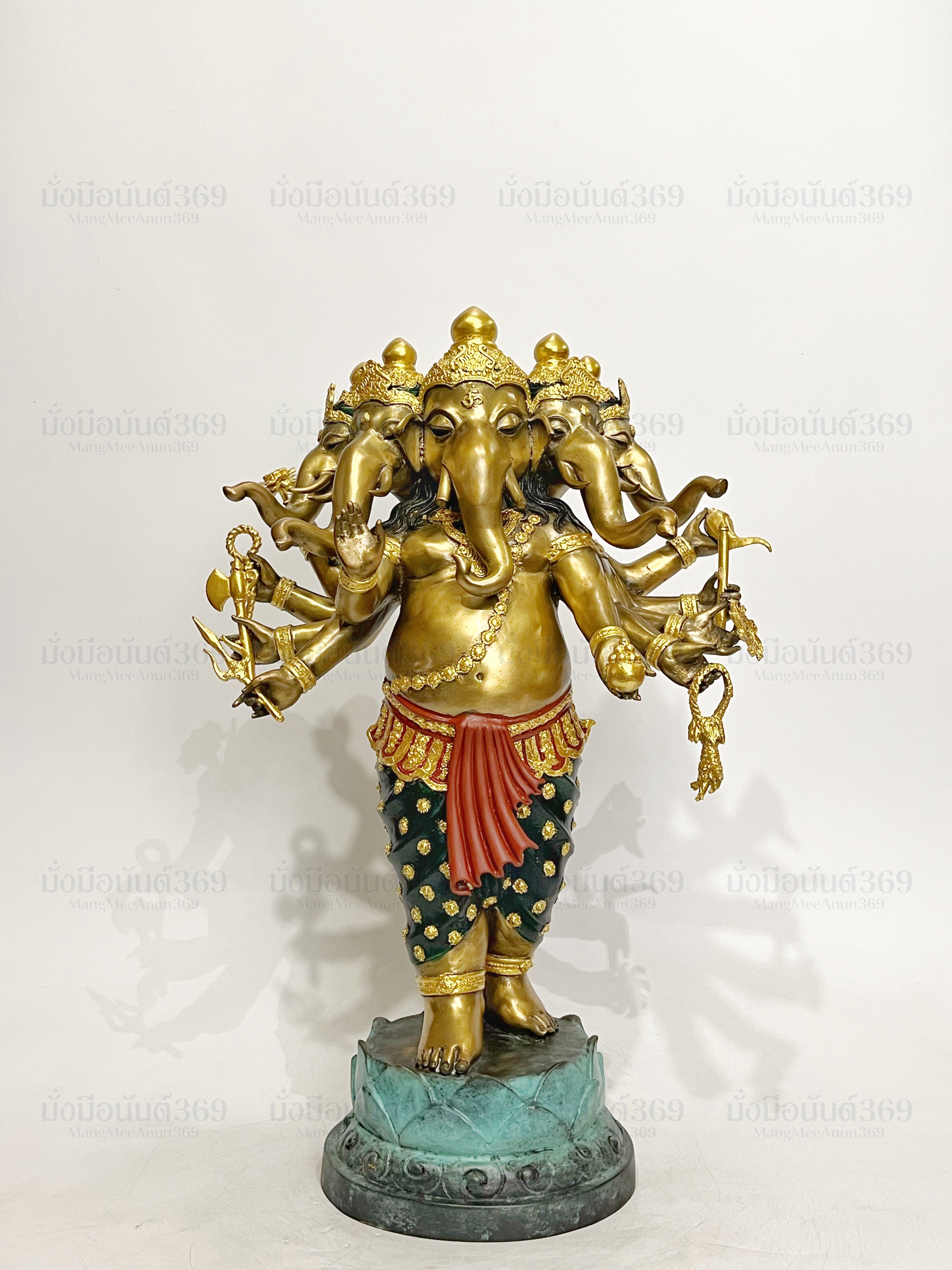 พระพิฆเนศ ปางห้าเศียร (ปัญจมุขคณปติ) หน้าตัก 9 นิ้ว *ห้ามนำภาพไปใช้ทุกกรณี