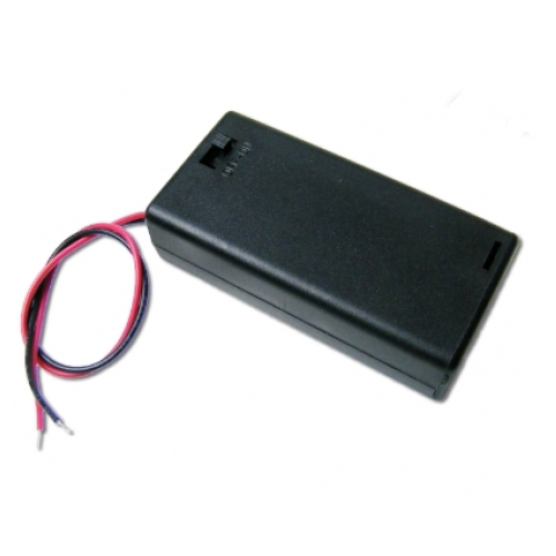 รางถ่าน AA 2 ก้อน แบบมีสวิทช์