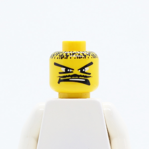 Moustache Thin, V Brow Eyes Pattern - Blocked Open Stud
