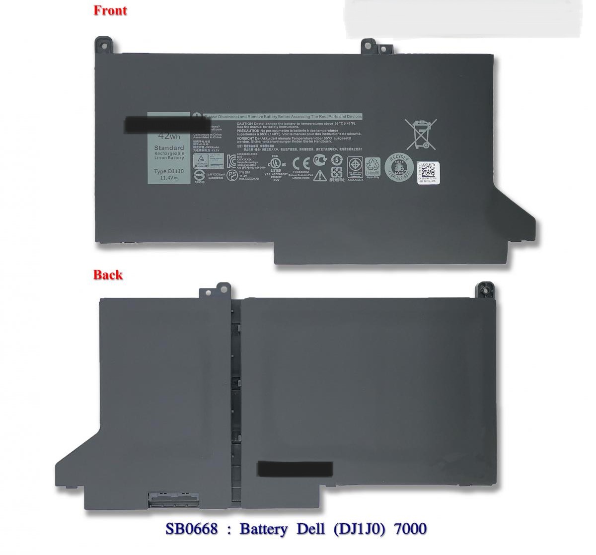 SB0668 - BatteryDell(ORG)(DJ1J0)7000,7280,7480,7490